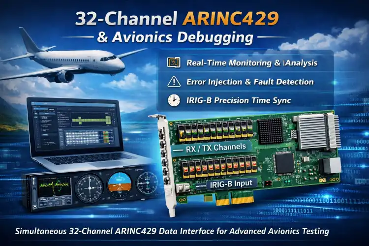 How to use 32-channel ARINC429 module for aircraft avionics debugging?